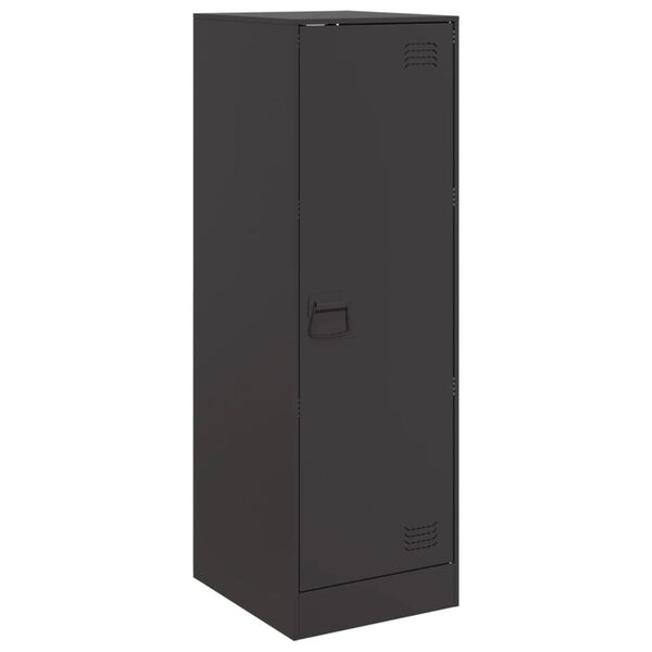 vidaXL Ντουλάπι Μαύρο 34,5x39x107 εκ. από Ατσάλι