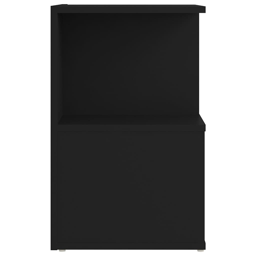 vidaXL Κομοδίνα 2 τεμ. Μαύρα 35 x 35 x 55 εκ. από Επεξ. Ξύλο
