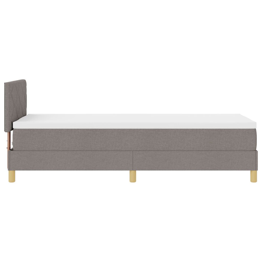 vidaXL Κρεβάτι με Σπαστό Στρώμα Γκρι 80x200 cm Ύφασμα