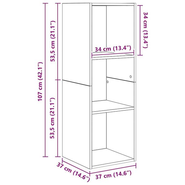 vidaXL Σετ Τηλεοπτικού Κάδου 2 pcs artisan δρυς 37 x 37 x 142.5 εκ