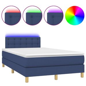 vidaXL &Kappa;&rho;&epsilon;&beta;ά&tau;&iota; Boxspring &mu;&epsilon; &Sigma;&tau;&rho;ώ&mu;&alpha; & LED &Mu;&pi;&lambda;&epsilon; 120x190&epsilon;&kappa;. &Upsilon;&phi;&alpha;&sigma;&mu;ά&tau;&iota;&nu;&omicron;