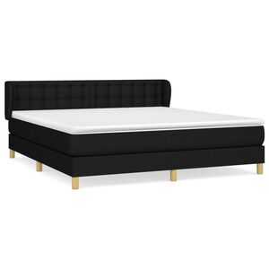 vidaXL &Kappa;&rho;&epsilon;&beta;ά&tau;&iota; Boxspring &mu;&epsilon; &Sigma;&tau;&rho;ώ&mu;&alpha; &Mu;&alpha;ύ&rho;&omicron; 180x200 &epsilon;&kappa;. &Upsilon;&phi;&alpha;&sigma;&mu;ά&tau;&iota;&nu;&omicron;