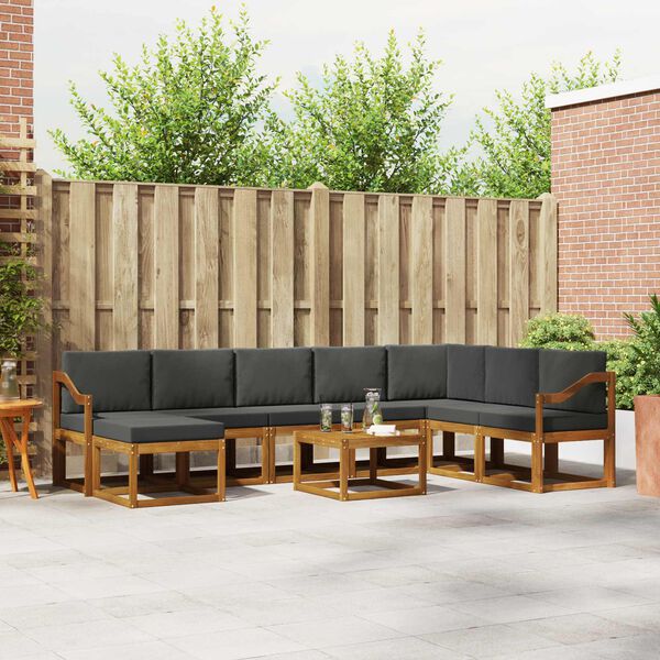 vidaXL &Sigma;&epsilon;&iota;&rho;ά &Kappa;&alpha;&nu;&alpha;&pi;έ &Epsilon;&xi;&omega;&tau;&epsilon;&rho;&iota;&kappa;&omicron;ύ &mu;&epsilon; &mu;&alpha;&xi;&iota;&lambda;ά&rho;&iota; 9 pcs &Phi;&upsilon;&sigma;&iota;&kappa;ό &kappa;&alpha;&iota; &Alpha;&nu;&theta;&rho;&alpha;&kappa;ί