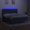 vidaXL &Kappa;&rho;&epsilon;&beta;ά&tau;&iota; Boxspring &mu;&epsilon; &Sigma;&tau;&rho;ώ&mu;&alpha; & LED &Mu;&pi;&lambda;&epsilon; 180x200 &epsilon;&kappa;. &Upsilon;&phi;&alpha;&sigma;&mu;ά&tau;&iota;&nu;&omicron;