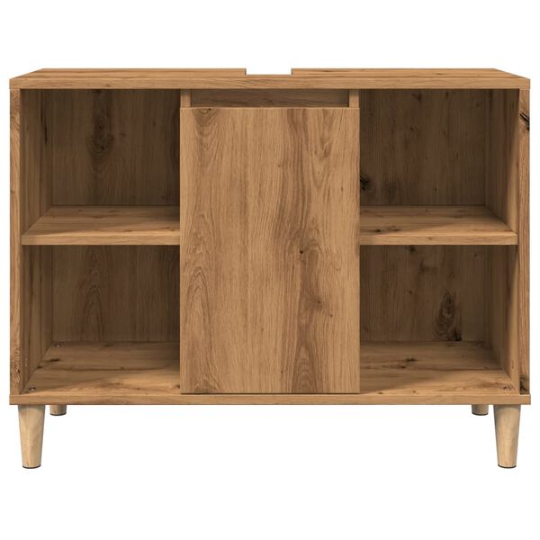 vidaXL Ντουλάπι Μπάνιου Αρτισιανή Δρυς 80 x 33 x 60 εκ. Επεξεργ. Ξύλο
