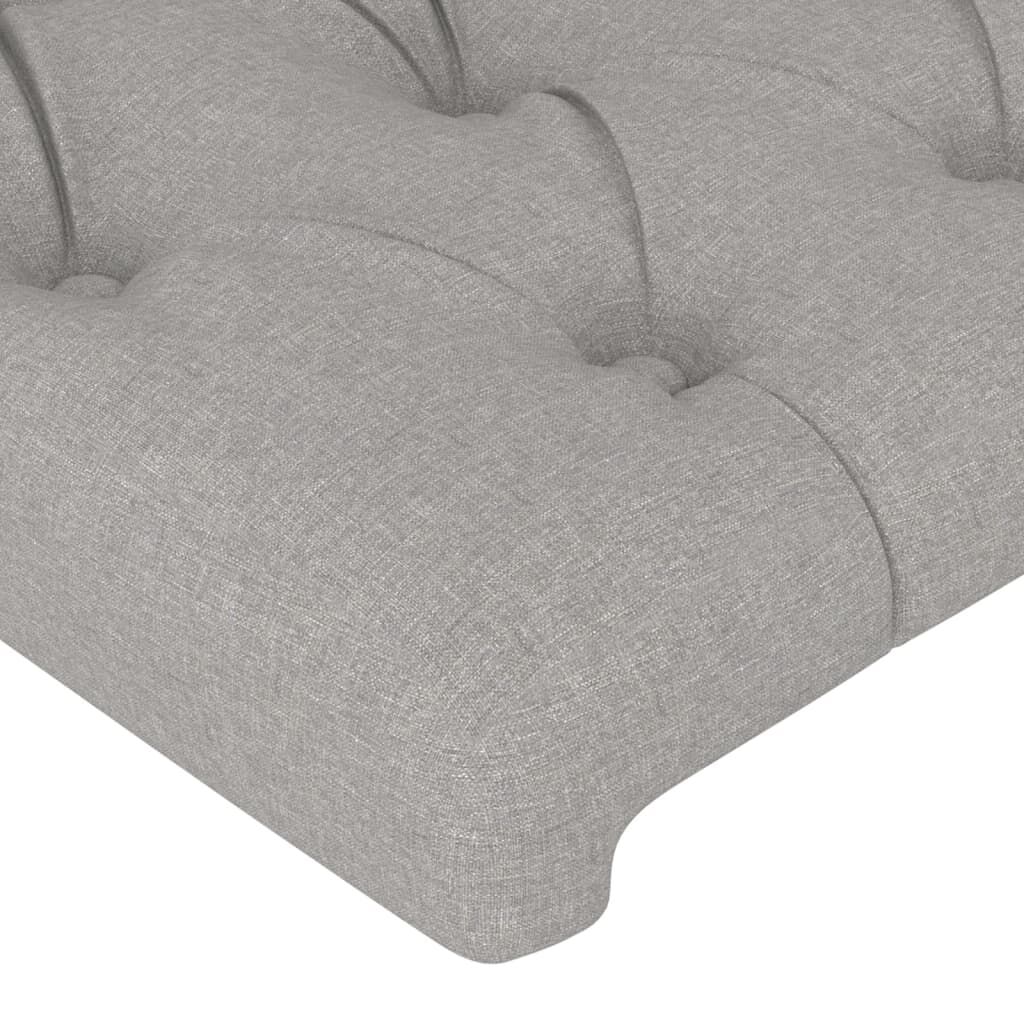 vidaXL Κεφαλάρι με Πτερύγια Ανοιχτό Γκρι 83x23x118/128 εκ. Υφασμάτινο