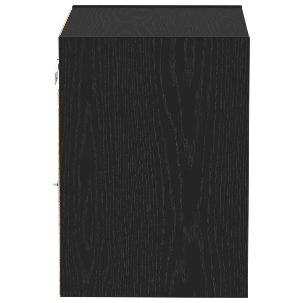 Floating Ράφι vidaXL Μαύρο Δρυς 40x28,5x40 εκ Επεξεργασμένο Ξύλο