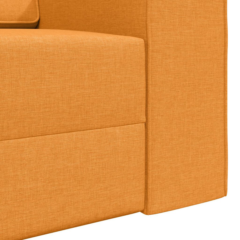 vidaXL Καναπές Κρεβάτι 2-σε-1 Σκούρα Κίτρινη 245x150x60.5 cm Ύφασμα
