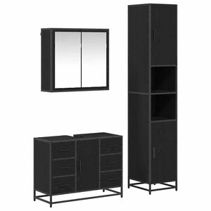 vidaXL &Sigma;&epsilon;&tau; &Epsilon;&pi;ί&pi;&lambda;&omega;&nu; &Mu;&pi;ά&nu;&iota;&omicron;&upsilon; 3 &tau;&mu;&chi;. &Mu;&alpha;ύ&rho;&eta; &Omicron;&xi;&upsilon;ά 80 x 33 x 60 &epsilon;&kappa;