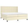 vidaXL &Kappa;&rho;&epsilon;&beta;ά&tau;&iota; Boxspring &mu;&epsilon; &Sigma;&tau;&rho;ώ&mu;&alpha; &Kappa;&rho;&epsilon;&mu; 200x200 &epsilon;&kappa;. &Sigma;&upsilon;&nu;&theta;&epsilon;&tau;&iota;&kappa;ό &Delta;έ&rho;&mu;&alpha;