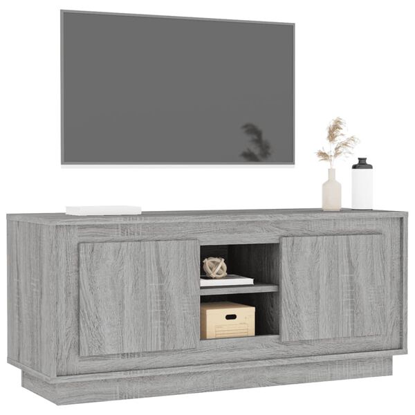 vidaXL Έπιπλο Τηλεόρασης Γκρι Sonoma 102x35x45 εκ. από Επεξεργ. Ξύλο
