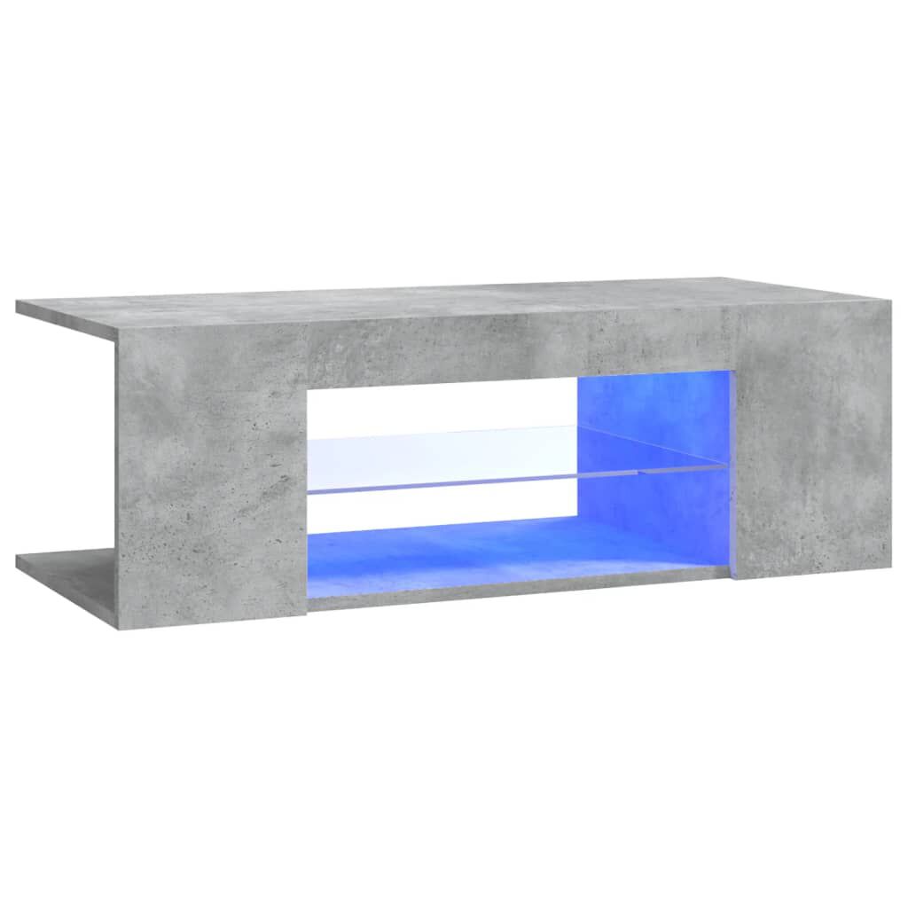 vidaXL Έπιπλο Τηλεόρασης με LED Γκρι Σκυροδέματος 90x39x30 εκ.