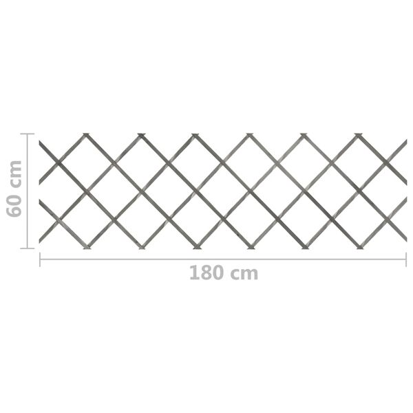 vidaXL Καφασωτό Φράχτης 5 τεμ. Γκρι 180 x 60 εκ. από Μασίφ Ξύλο Ελάτης