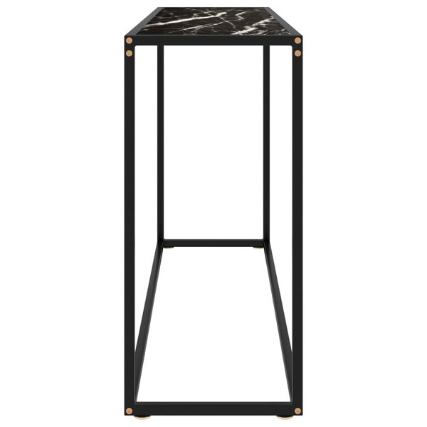 vidaXL Τραπέζι Κονσόλα Μαύρο 120 x 35 x 75 εκ. από Ψημένο Γυαλί