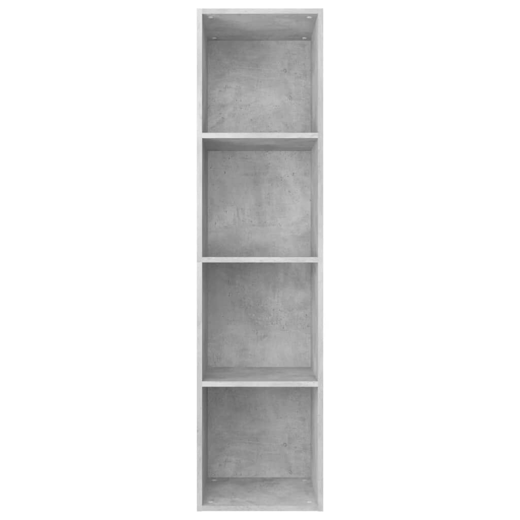 vidaXL Βιβλιοθήκη/Έπιπλο TV Γκρι Σκυροδέματος 36x30x143 εκ Επεξ. Ξύλο