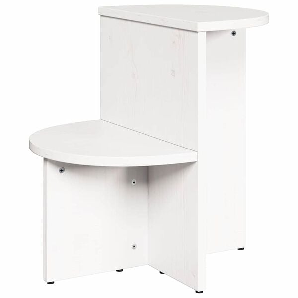 vidaXL Τραπεζάκι Πλευράς Λευκό 50 x 40 x 50 εκ Μασίφ ξύλο πεύκου