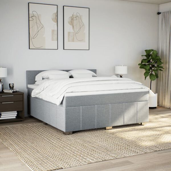 vidaXL &Kappa;&rho;&epsilon;&beta;ά&tau;&iota; Boxspring &mu;&epsilon; &Sigma;&tau;&rho;ώ&mu;&alpha; &Alpha;&nu;&omicron;&iota;&chi;&tau;ό &Gamma;&kappa;&rho;&iota; 180x200 &epsilon;&kappa;. &Upsilon;&phi;&alpha;&sigma;&mu;ά&tau;&iota;&nu;&omicron;