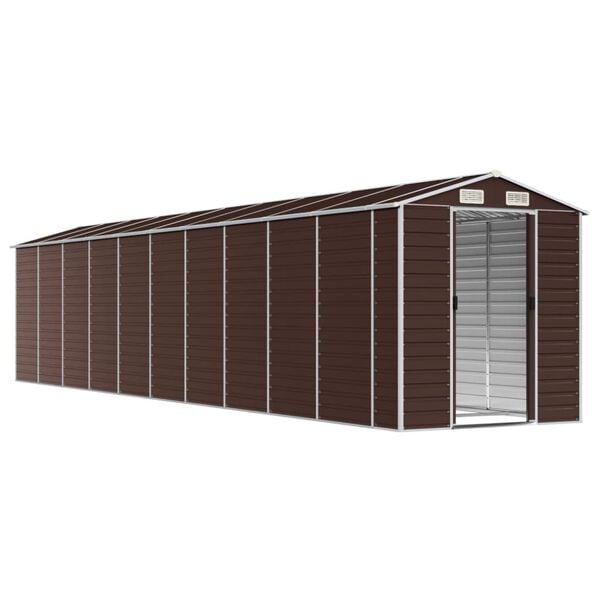 vidaXL Αποθήκη Κήπου Καφέ 191x895x198 εκ. Γαλβανισμένο Ατσάλι