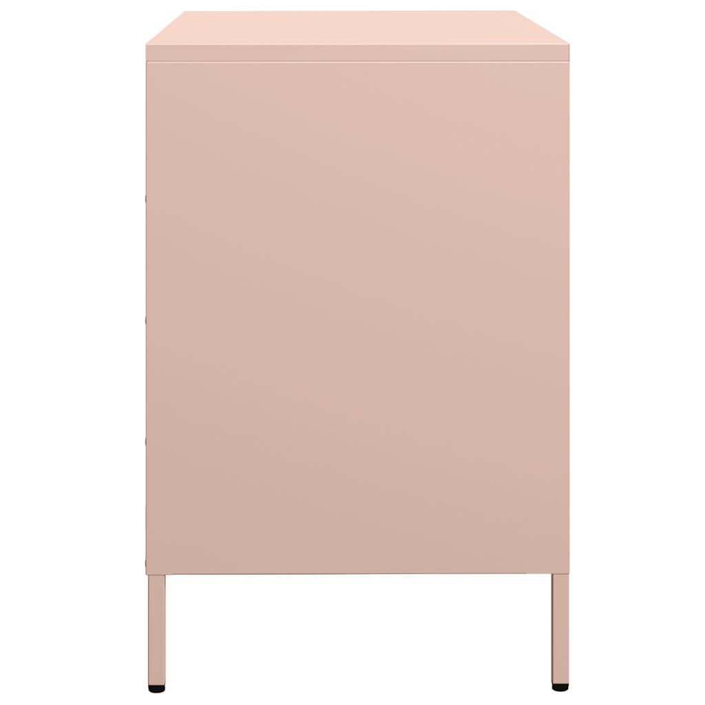 vidaXL Ντουλάπι Ροζ 68x39x58,5 εκ. από Χάλυβα Ψυχρής Έλασης