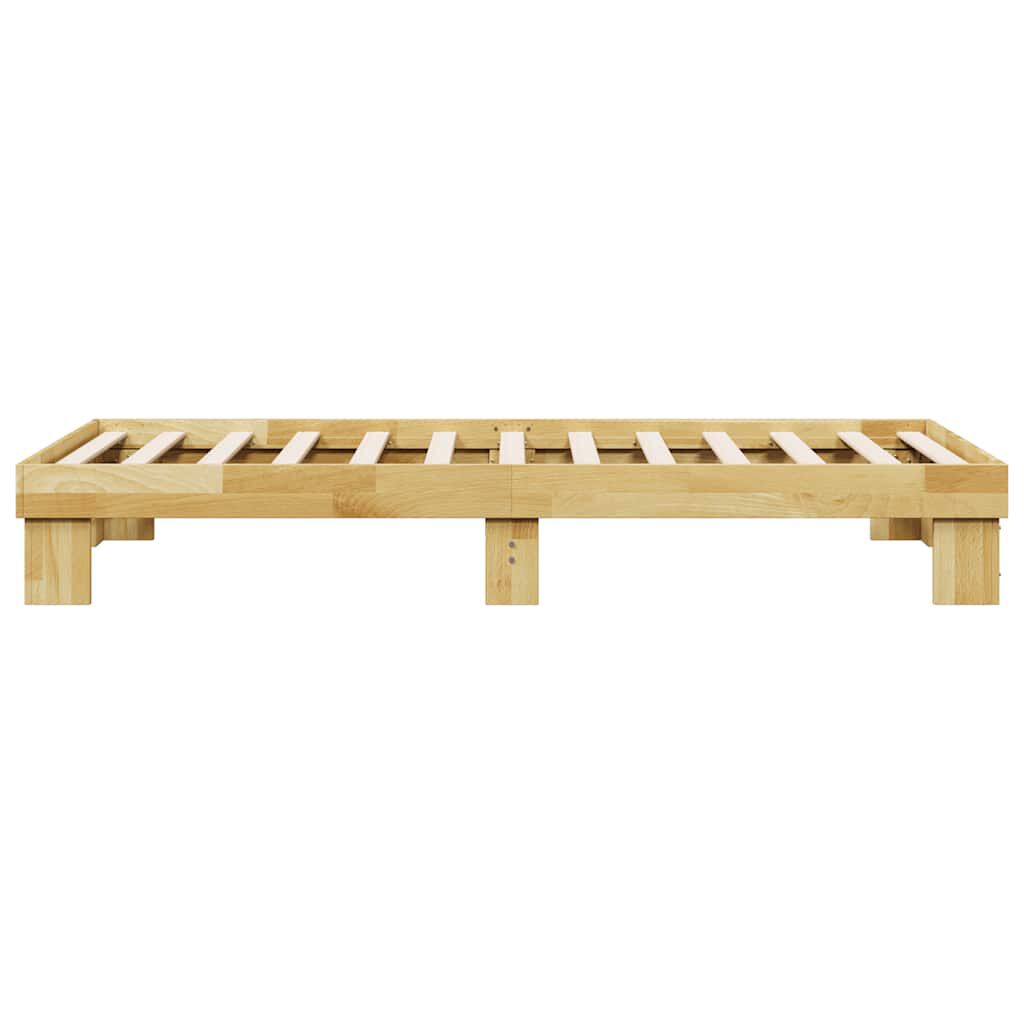 vidaXL Πλαίσιο κρεβατιού χωρίς στρώμα 90x200 cm μασίφ ξύλο δρυς