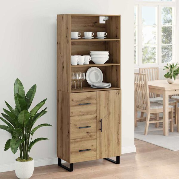 vidaXL Highboard Artisan Oak 69,5 x 34 x 180 &epsilon;&kappa;. &Epsilon;&pi;&epsilon;&xi;&epsilon;&rho;&gamma;&alpha;&sigma;&mu;έ&nu;&omicron; &xi;ύ&lambda;&omicron;