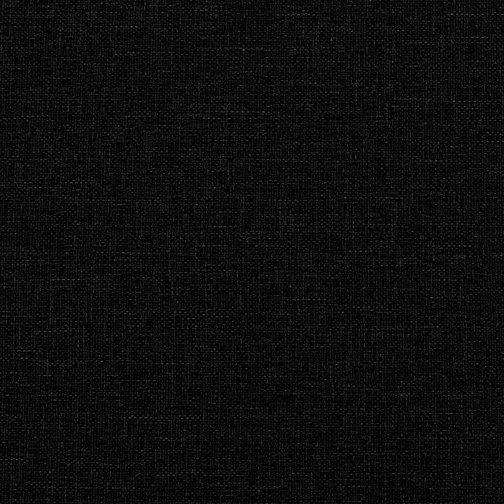 vidaXL Οθωμανικό κρεβάτι με στρώμα & LEDs Μαύρο 120x200 cm Ύφασμα