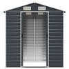 vidaXL Αποθήκη Κήπου Ανθρακί 191x130x198 εκ. Γαλβανισμένο Ατσάλι