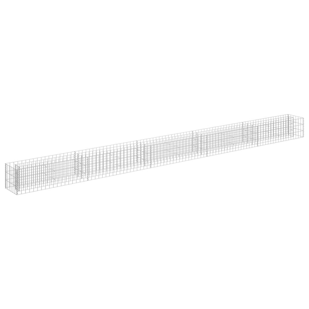 vidaXL Συρματοκιβώτιο-Γλάστρα Υπερυψωμένη 450x30x30 εκ. Γαλβ. Χάλυβας