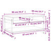 vidaXL Τραπεζάκι Σαλονιού Καπνιστή Δρυς 90x50x45 εκ. Επεξεργασμ. Ξύλο