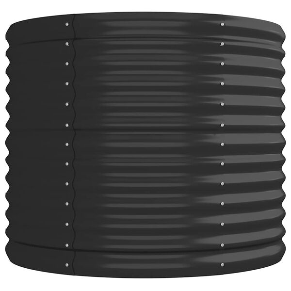 vidaXL Ζαρντινιέρα Ανθρακί 224x80x68 εκ Γαλβανισμένος χάλυβας