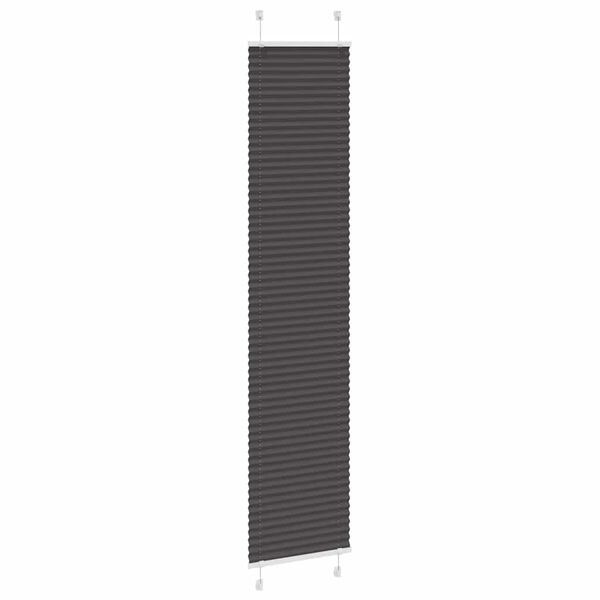 vidaXL Πλισέ περσίδα Μαύρο 40x200 cm Πλάτος υφάσματος 39,4 cm