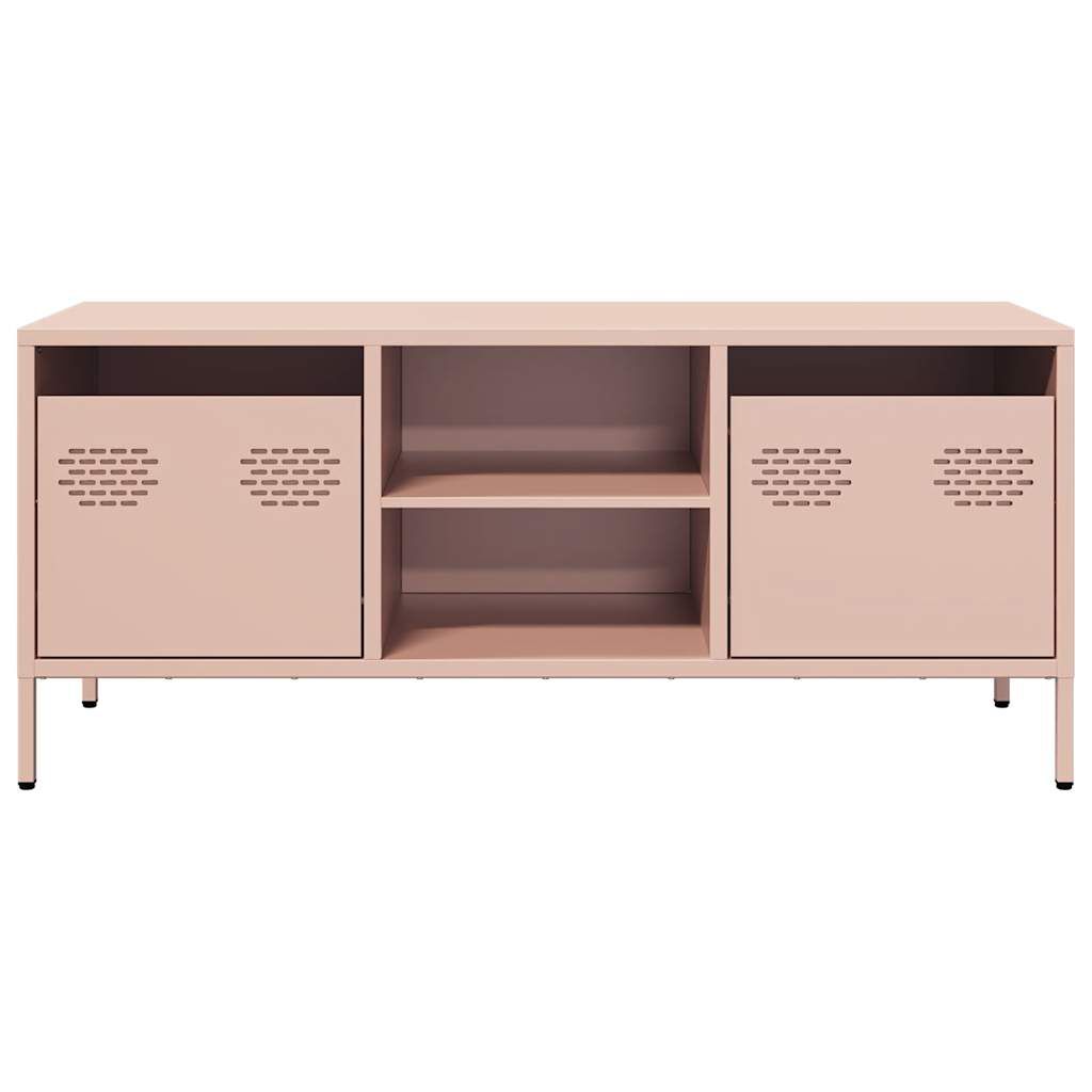 vidaXL Έπιπλο Τηλεόρασης Ροζ 101,5x39x43,5 εκ. Ατσάλι Ψυχρής Έλασης