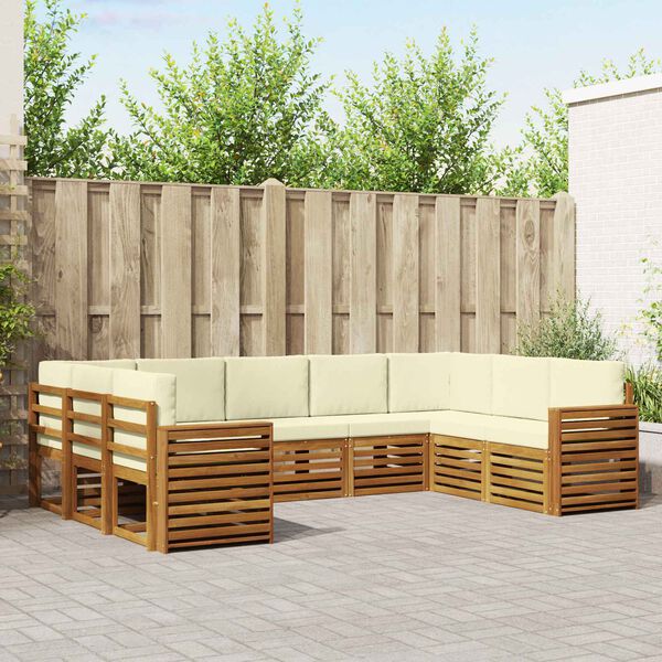 vidaXL &Sigma;&alpha;&lambda;&omicron;&nu;ά&kappa;&iota; &Gamma;&omega;&nu;&iota;&alpha;&kappa;&omicron;ύ &Kappa;&alpha;&nu;&alpha;&pi;έ &mu;&epsilon; &mu;&alpha;&xi;&iota;&lambda;ά&rho;&iota; 9 pcs &Phi;&upsilon;&sigma;&iota;&kappa;ό &kappa;&alpha;&iota; &Kappa;&rho;έ&mu;&alpha;