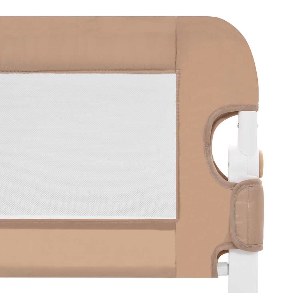 vidaXL Μπάρα Κρεβατιού Προστατευτική Χρώμα Taupe 180x42 εκ Πολυεστέρας