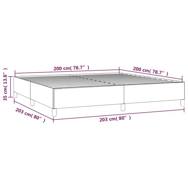 vidaXL Σκελετός Κρεβατιού Χωρίς Στρώμα Κρεμ 200x200 εκ. Υφασμάτινο