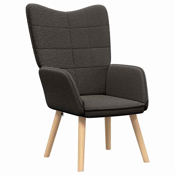 vidaXL Χαλαρωτική Πολυθρόνα Σκούρο γκρι 62 x 67 x 95.5 εκ ύφασμα