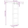 vidaXL Συρόμενη Πόρτα Καφέ 61 x 198.5 εκ. Ξύλο και μέταλλο