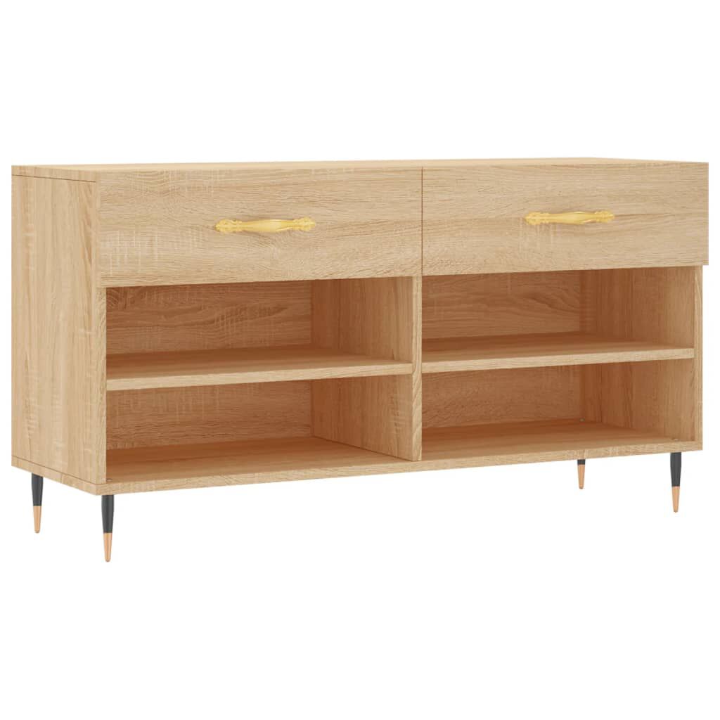vidaXL Παπουτσοθήκη Sonoma Δρυς 102x35x55 εκ. από Επεξεργασμένο Ξύλο
