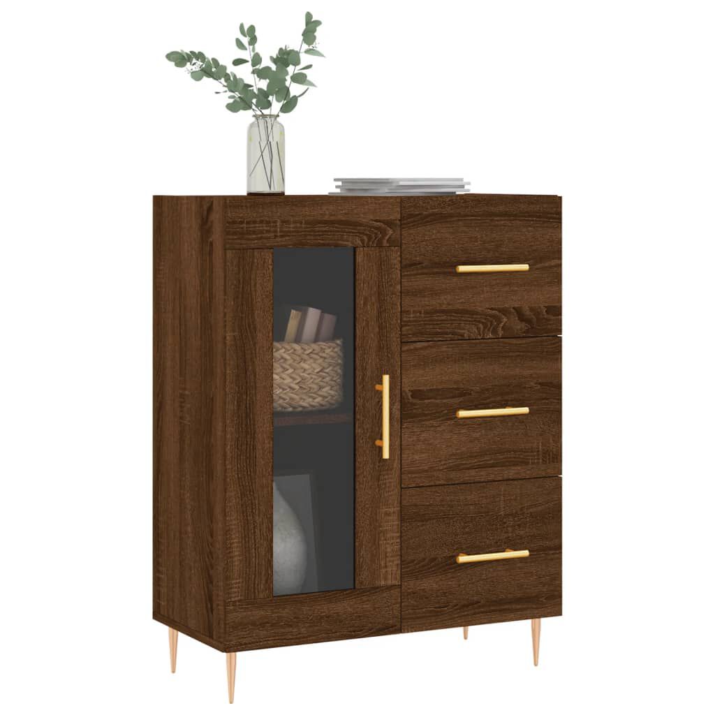 vidaXL Ντουλάπι Καφέ Δρυς 69,5 x 34 x 90 εκ. Επεξεργασμένο Ξύλο