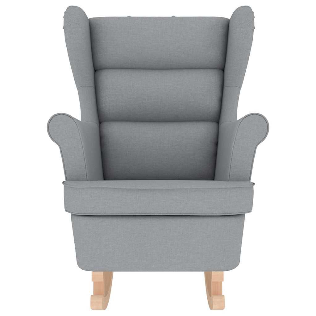 vidaXL Κουνιστή καρέκλα ανοιχτό γκρι 74x90x102 cm Ύφασμα