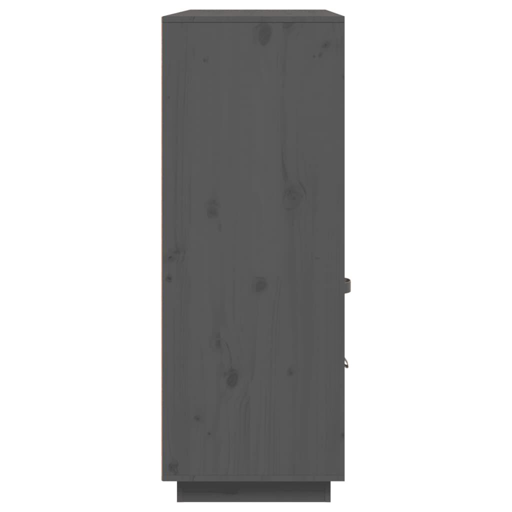 vidaXL Ντουλάπι Γκρι 100 x 40 x 108,5 εκ. από Μασίφ Ξύλο Πεύκου