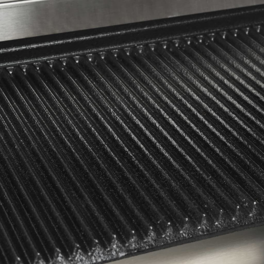 vidaXL Τοστιέρα Ραβδωτή Panini 1800 W 31x30,5x20 εκ. Ανοξείδωτο Ατσάλι