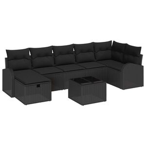 vidaXL &Sigma;&epsilon;&tau; &Kappa;&alpha;&nu;&alpha;&pi;έ &mu;&epsilon; &mu;&alpha;&xi;&iota;&lambda;ά&rho;&iota; 8 pcs &Mu;&alpha;ύ&rho;&omicron; &sigma;&upsilon;&nu;&theta;&epsilon;&tau;&iota;&kappa;ό &rho;&alpha;&tau;ά&nu;