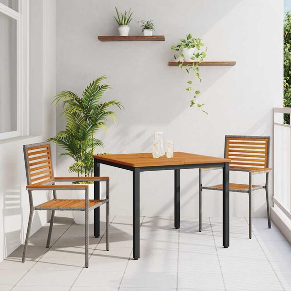 vidaXL &Sigma;έ&tau; &phi;&alpha;&gamma;&eta;&tau;&omicron;ύ &gamma;&iota;&alpha; &kappa;ή&pi;&omicron; 3 pcs &Gamma;&kappa;&rho;&iota; 90 x 90 x 75 cm &sigma;&upsilon;&nu;&theta;&epsilon;&tau;&iota;&kappa;ό &rho;&alpha;&tau;ά&nu;
