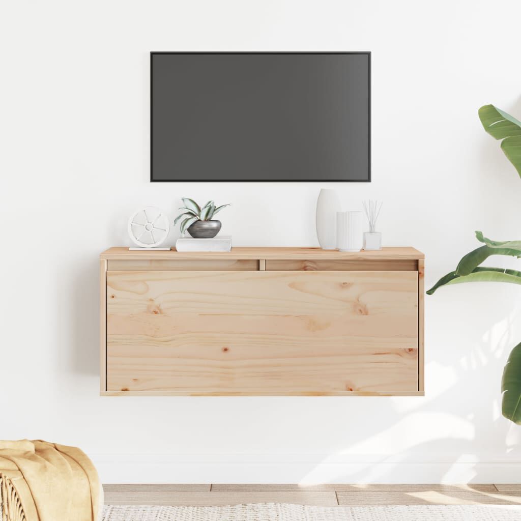 vidaXL Ντουλάπι Τοίχου 80 x 30 x 35 εκ. από Μασίφ Ξύλο Πεύκου