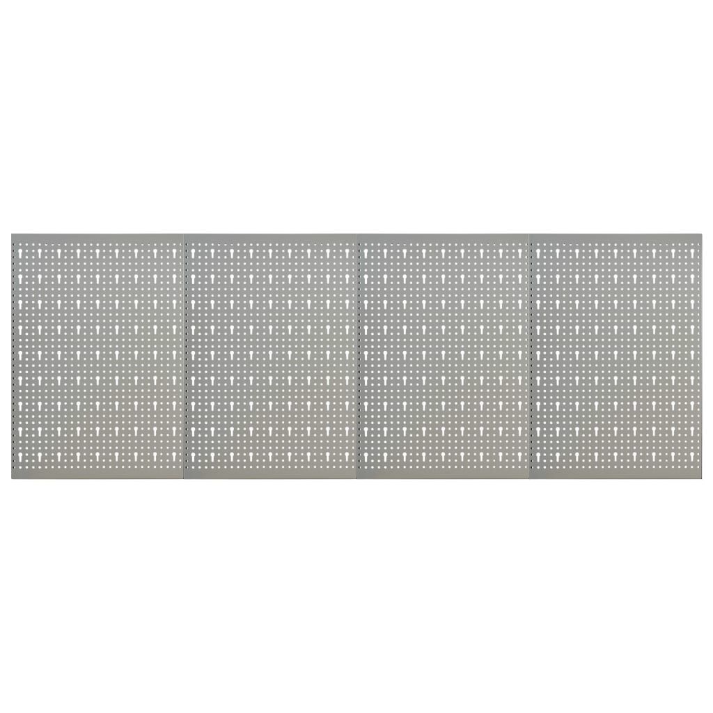 vidaXL Πλάτες Εργαλείων Τοίχου Διάτρητες 4 τεμ. 40 x 58 εκ. Ατσάλινες