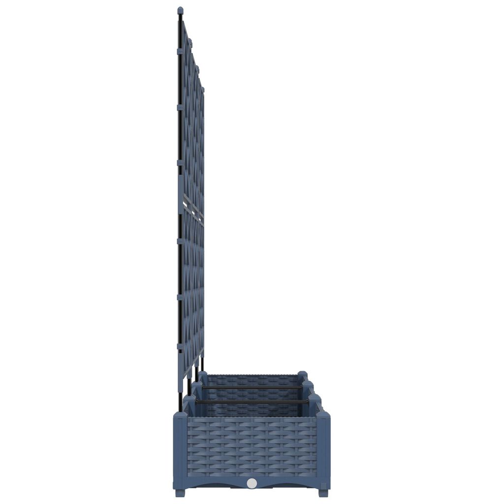 vidaXL Γλάστρα Κήπου με Πλέγμα 3 τμχ Γκρι 120x40x125.5 εκ.