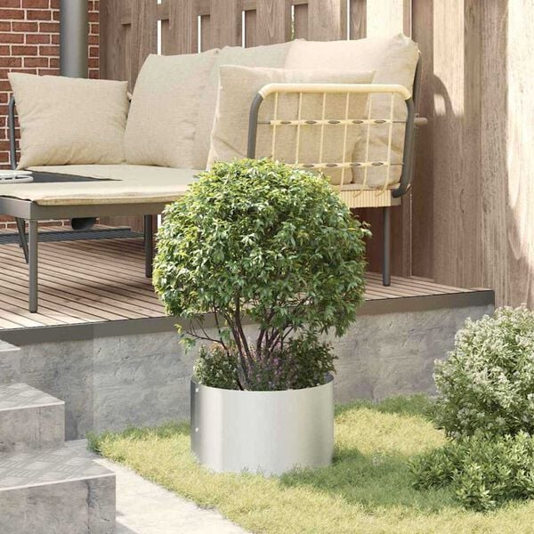 vidaXL Γλάστρα Κήπου Ασημί 30 x 30 x 20 cm Γαλβανισμένος χάλυβας