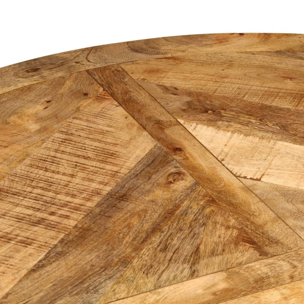 vidaXL Τραπεζαρία Ø110x75 εκ. από Μασίφ Ακατέργαστο Ξύλο Μάνγκο