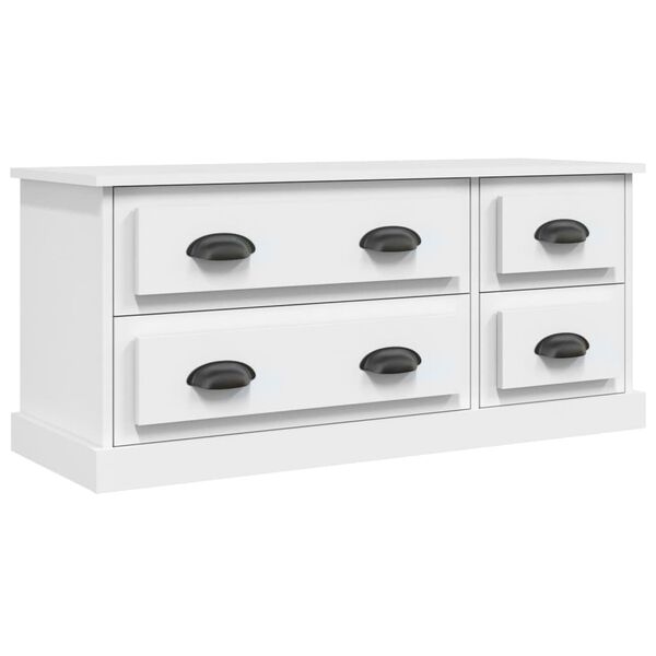 vidaXL Έπιπλο Τηλεόρασης Λευκό 100 x 35,5 x 45 εκ. Επεξεργασμένο Ξύλο